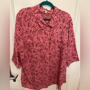 2X rayon print shirt